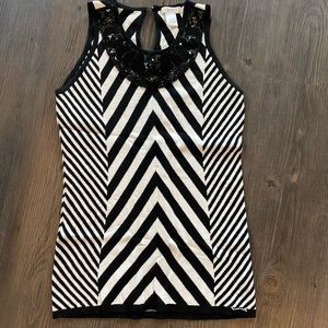 Cache Sequin Sweater Top